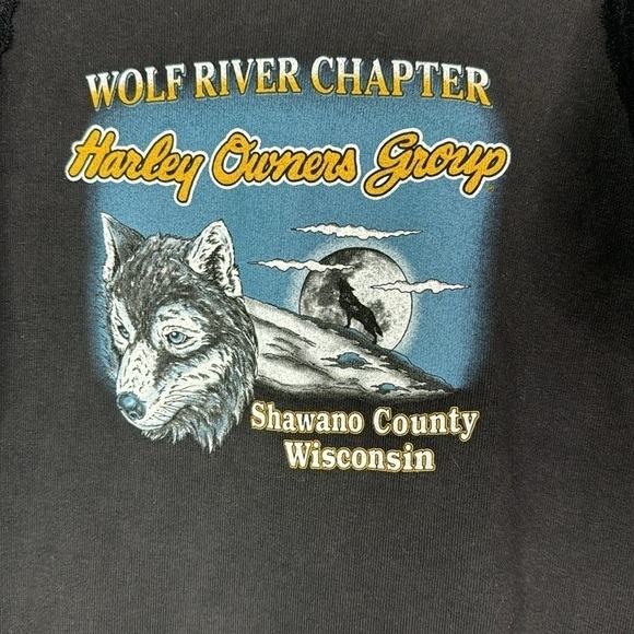 Vintage Harley Davidson Wolf River Chapter Shawano County WI Tank Top XL - Picture 7 of 9